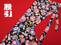 義若オリジナル激安セール柄股引き まりに花尽くし 黒